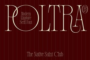 Poltra - Ligature Serif Font, a Serif Font by The Native Saint Club