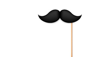 Realistic Fake Mustache On A Stick