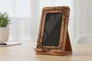 Floral Mobile Phone Holder Laser Cut, an Object Graphic by Amazin_art (Thumbnail 2 of 5)