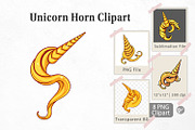 Unicorn Horn Clipart, a Graphic by Artnoy (Thumbnail 1 of 5)