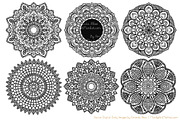 Black Lace Doily Clipart & Vectors, an Illustration by Amanda Ilkov (Thumbnail 4 of 4)