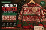Cozy Christmas Reindeer Patterns, a Decorative Illustration by Design House (Thumbnail 2 of 3)