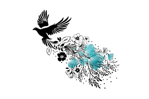 Dove. Abstract bird of peace flies, an Animal Illustration by Nenahliadava Design
