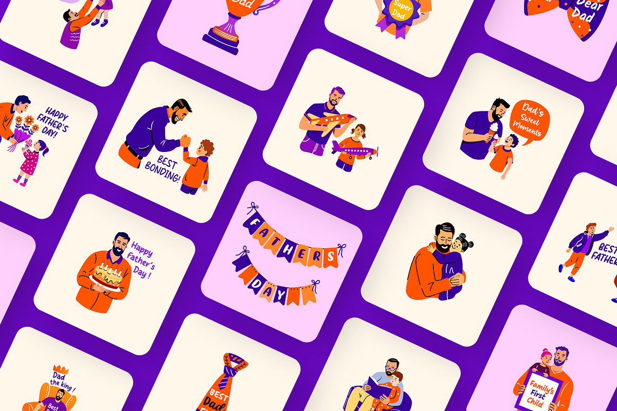 Animated Happy Fathers Day Stickers, an Emoji Icon by Creative Stall (Photo 3 of 5)