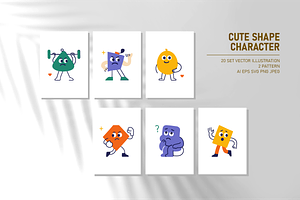 Cute Shape Character, a Graphic by HunEyy