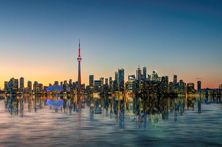 Toronto skyline at night, Canada