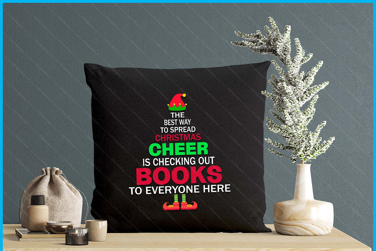 Librarian Christmas Elf Cheer SVG, a Graphic by Creativeusart (Photo 4 of 4)