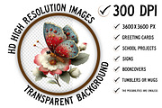 Whimsical Spring Butterfly Clipart, an Illustration by Craft Nest (Thumbnail 2 of 11)