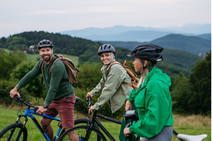 Family biking adventure in nature, a Sports & Recreation Photo by HalfPoint