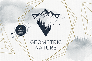 Geometric Nature. 20 Creative Logos, a Branding & Logo Template by Cosmic Store