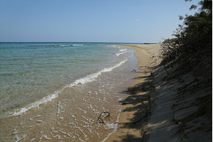 Crystal clear waters along a sandy, a Nature Photo by Lermont51