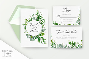 Wedding collection - Tropical green, an Invitation Template by Alewiena