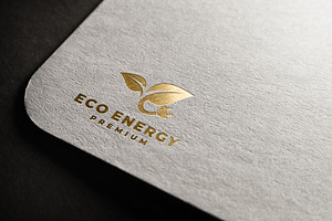 eco energy electrical logo vector