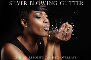 Blowing silver glitter overlays, an Object Graphic by Paper Farms (Thumbnail 1 of 6)
