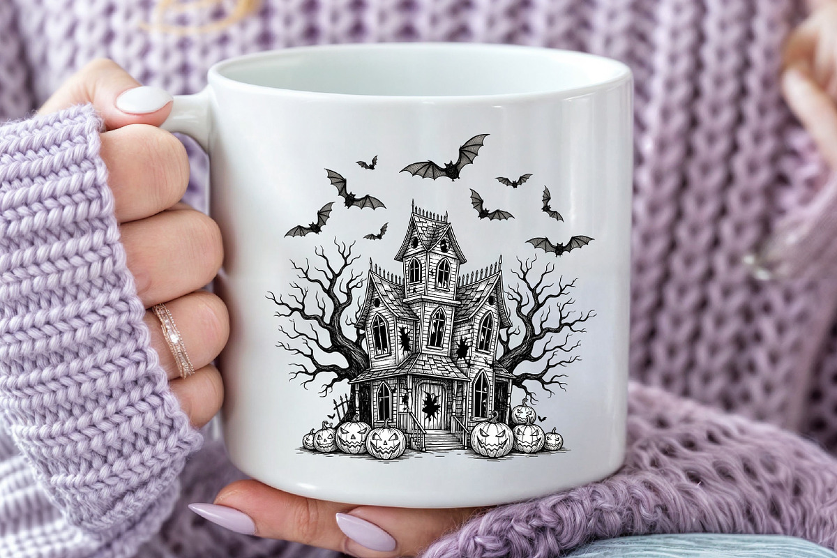 Halloween Gothic Haunted Mansion PNG, an Icon by Craft Nest (Photo 6 of 7)