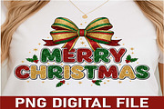 Merry Christmas Bow PNG, an Object Graphic by Digi_Design_World (Thumbnail 1 of 3)