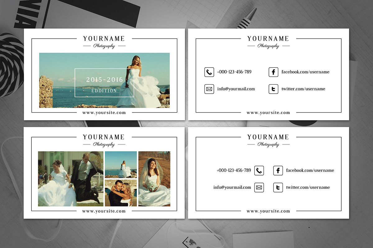 Minimal Photographer Business Card, a Business Card Template by SmmrDesign (Photo 1 of 5)