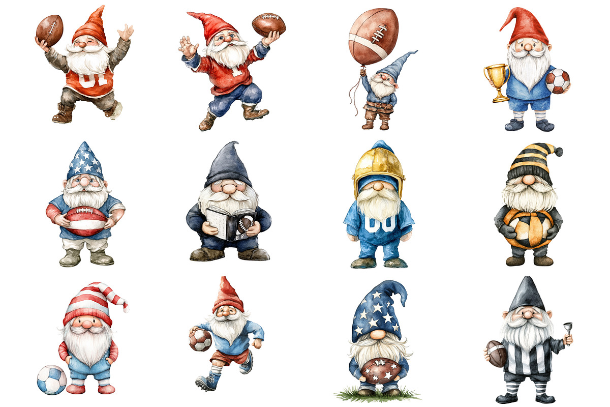 American Football Gnomes, an Illustration by Design Market (Photo 3 of 4)