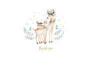 Watercolor Christmas deer, an Animal Illustration by Peace ART (Thumbnail 11 of 11)