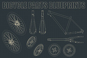 Bicycle Parts Blueprints Set, a Sport Illustration by Blacklight (Thumbnail 5 of 10)