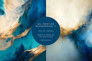 Blue & Gold Oil Backgrounds