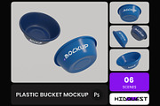 Plastic Bucket Mockup, a Household Mockup by hiddemaru (Thumbnail 1 of 4)