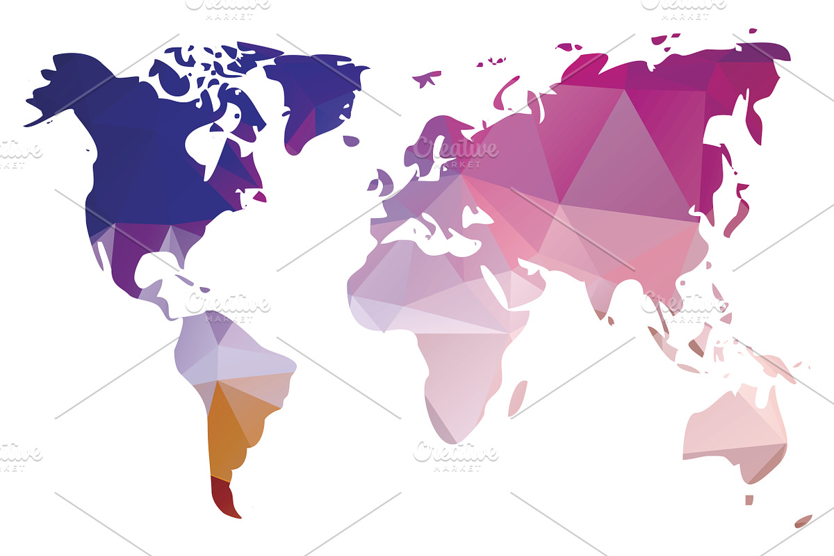 10 World Maps in Different Design, an Animal Illustration by Blue Lela ...