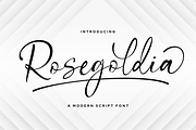 Rosegoldia, a Script Font by Sronstudio (Thumbnail 1 of 13)