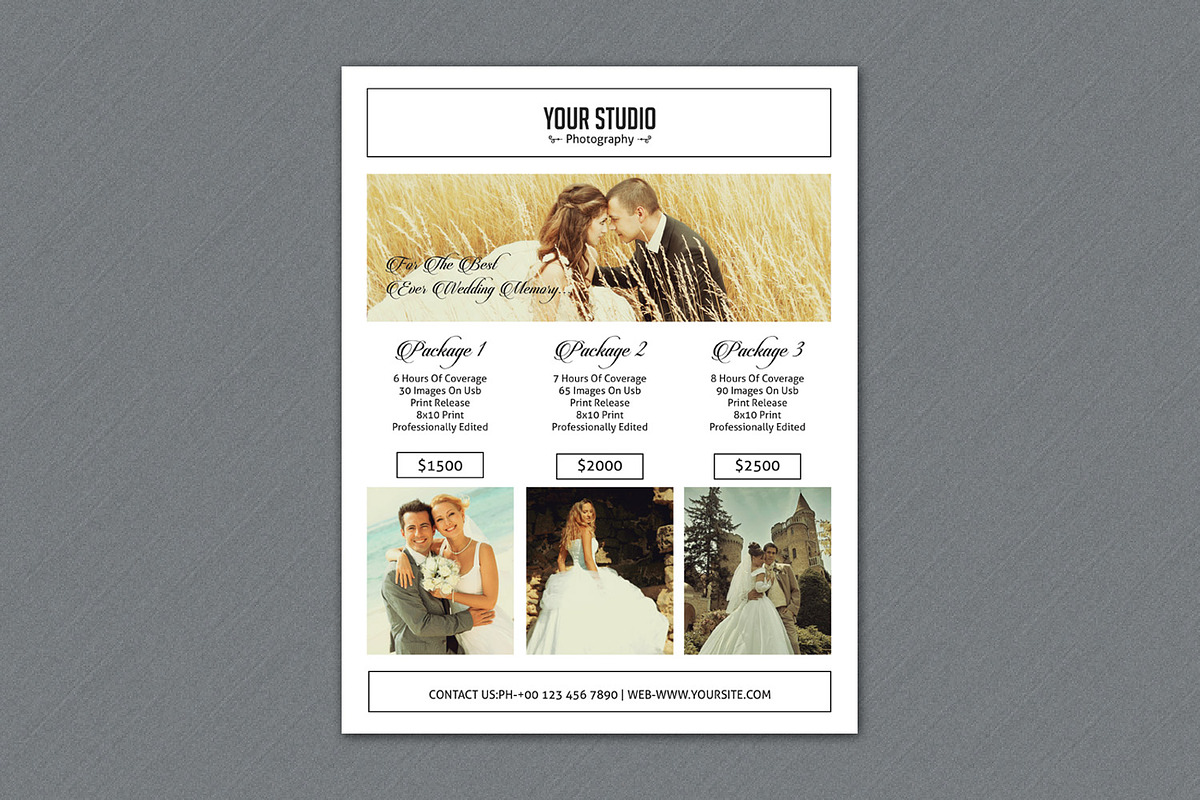 Wedding Photographer Price List-V238, a Flyer Template by Template Shop (Photo 2 of 3)