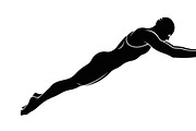 A dynamic Swimming Action Silhouette, an Illustration by Amazin_art (Thumbnail 6 of 31)