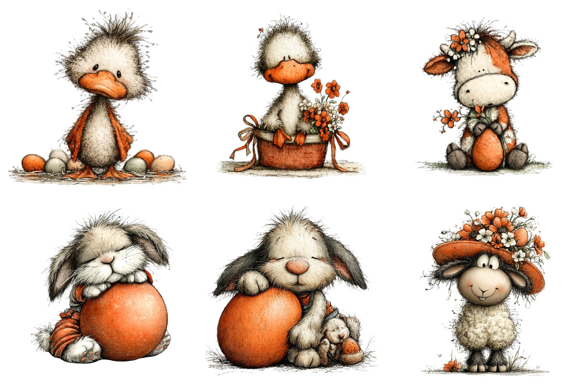 Whimsical Easter Farm Animals Png, a Graphic by CitraGraphics (Photo 4 of 4)