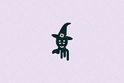 Halloween Witch Icon, a Seasonal Illustration by Vectorium Studio (Thumbnail 2 of 3)