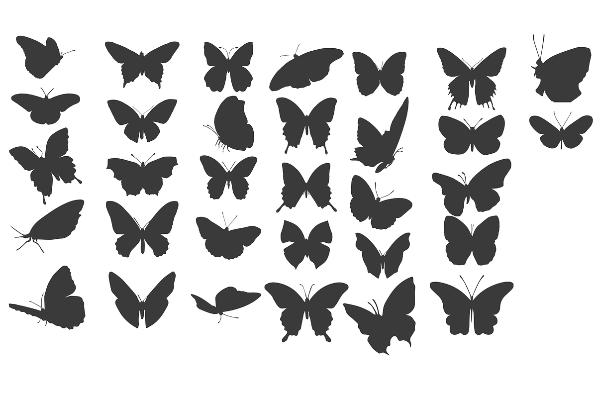 Butterfly Silhouettes for Crafters, an Object Graphic by Brandi Lea Designs (Photo 2 of 2)