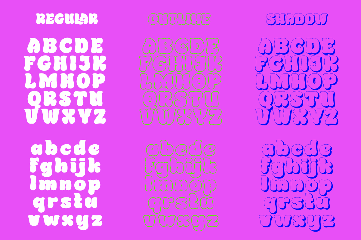 Ciroya - Bubble Font, a Sans Serif Font by twinstd (Photo 8 of 10)