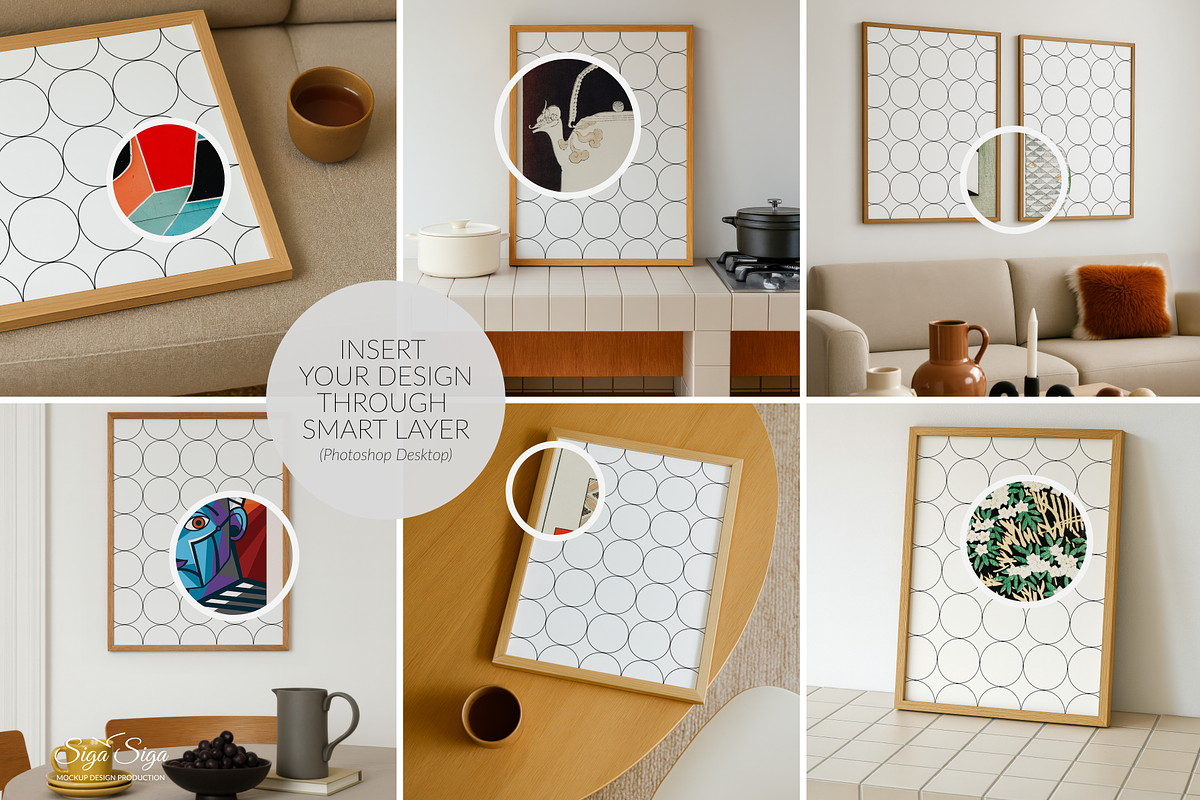 6 PSD Mockup Set for Poster 3x4, a Product Mockup by SigaSigaMockup (Photo 2 of 4)
