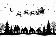 Holiday Village Silhouette Pack, an Illustration by hafijul (Thumbnail 11 of 21)