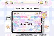 Cute Undated Digital Planner, a Stationery Template by Tas Creative Studio (Thumbnail 2 of 9)