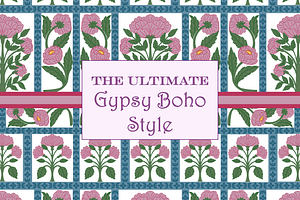 Boho Patchwork Patterns Multi Color