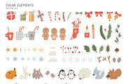 Christmas Forest Clipart Collection, a Seasonal Illustration by K.SweeTheArt (Thumbnail 2 of 9)
