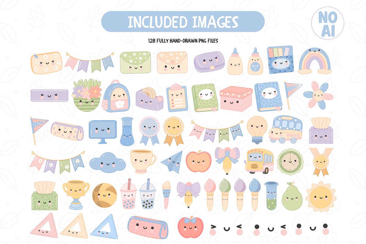 Pastel Back to School Clipart PNG, a Decorative Illustration by TatiMockup (Photo 3 of 5)