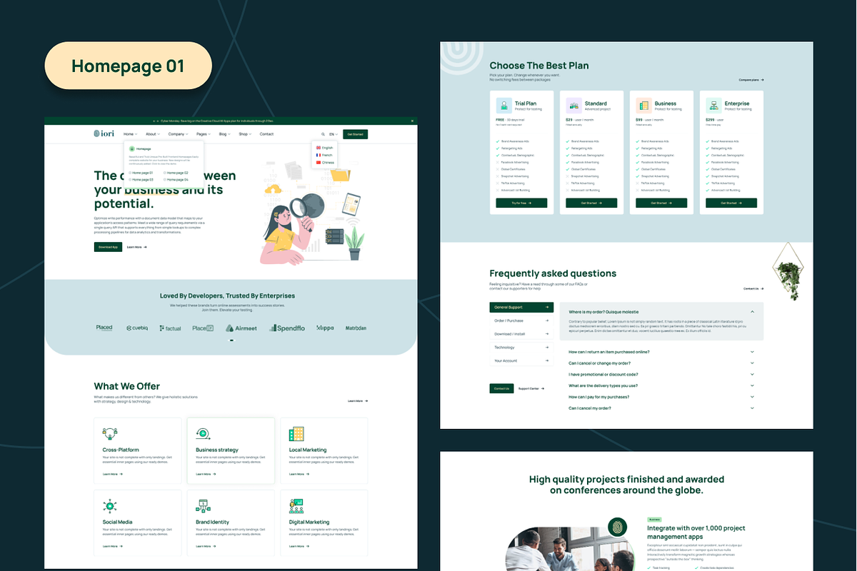 iori - Startup & SaaS Figma Template, an UI Kit Template by AliThemes (Photo 2 of 13)