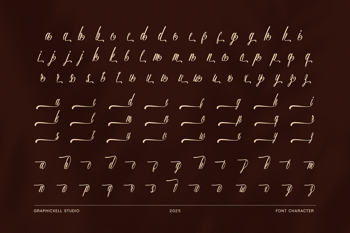 Warkina Script Font, a Script Font by Graphicxell (Photo 8 of 8)