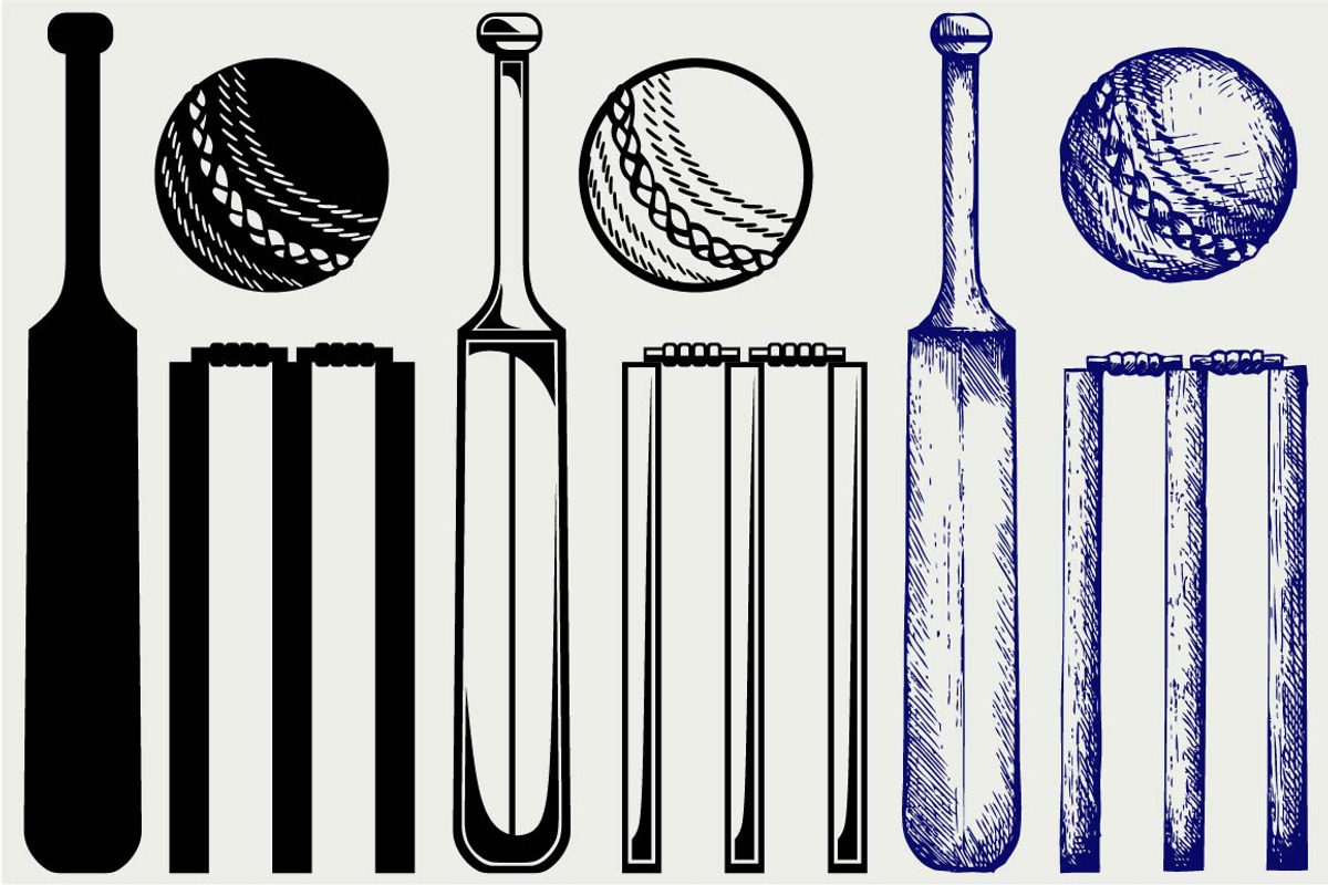 Equipment for cricket SVG, an Outline Icon by LineworkStock