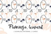 Flamingo, leopard, a Pattern Graphic by OJardin (Thumbnail 1 of 2)