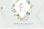 Floral Alphabet Design Set, a Decorative Illustration by Pixavics (Thumbnail 5 of 12)