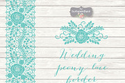 Vector wedding peony lace border, an Illustration by burlapandlace (Thumbnail 4 of 5)