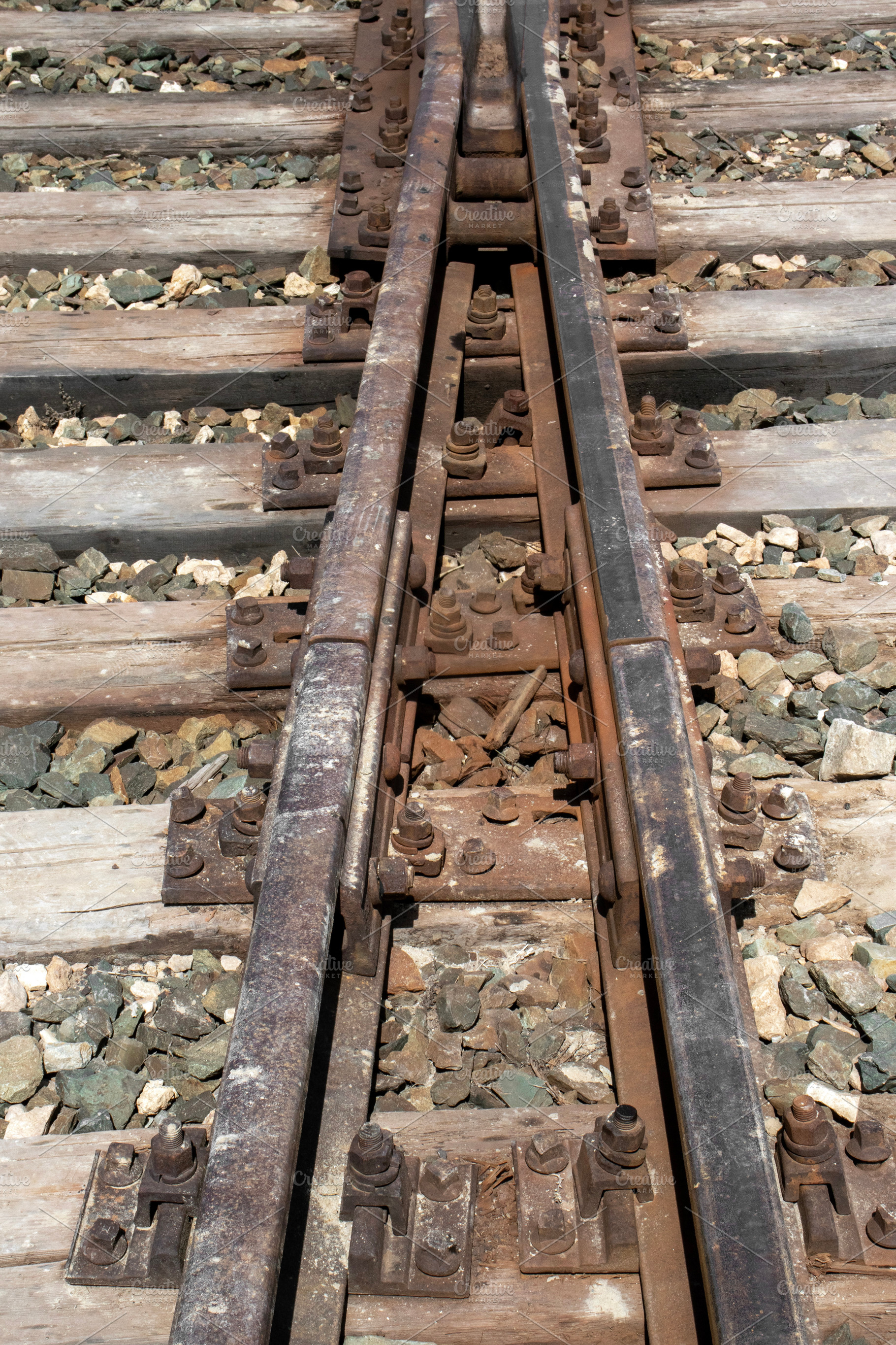 Rusty rails stretch into the distanc, a Transportation Photo by Schreibikus