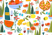 Seamless Pattern With Delicious Food, a Pattern Graphic by Maria Starus (Thumbnail 1 of 3)