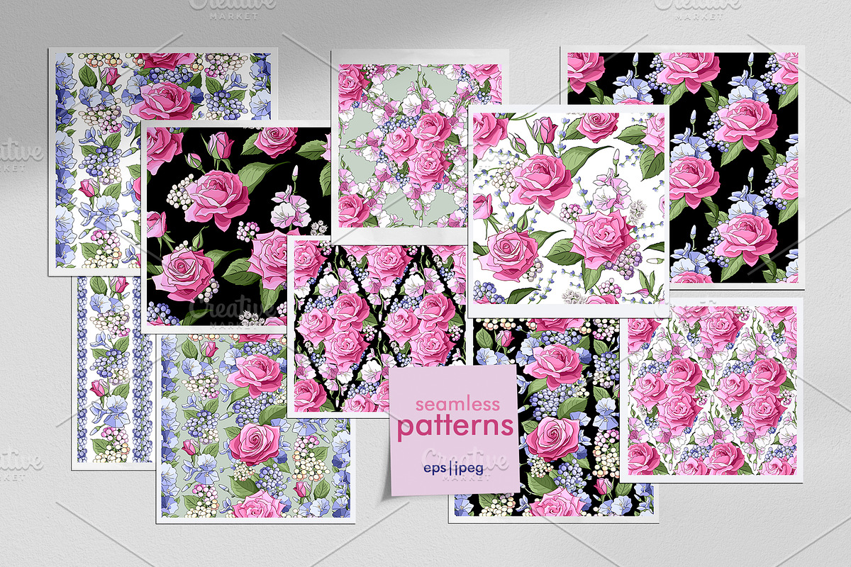 Flowers. Vector set, a Pattern Graphic by Sam2211 (Photo 5 of 13)