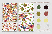 Autumn botanical seamless patterns, an Illustration by Kate Lanbina (Thumbnail 3 of 13)